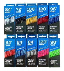 Hokejové tkaničky do bruslí BLUE SPORTS Titanium Elite voskované