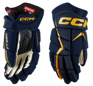 Rukavice CCM JetSpeed FT680 JR modro-žluté