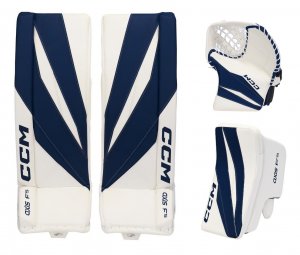 Brankářský set (betony+lapačka+vyrážečka) CCM Axis F5 JR bílá/tmavě modrá