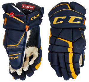 Hokejové rukavice CCM Tacks 9080 SR modro-žluté - vel. 15"
