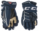 Hokejové rukavice CCM JetSpeed FT 390 SR tmavě modré - vel. 14"