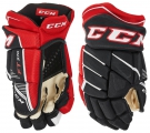 Hokejové rukavice CCM JetSpeed FT 370 SR černo-červeno-bílé - vel.13"
