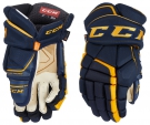 Hokejové rukavice CCM Super Tacks AS1 SR modro-žluté - vel. 13"